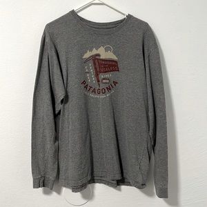 Gray Patagonia long sleeve shirt, size L